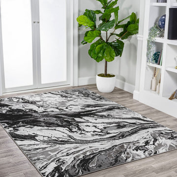 Swirl Marbled Abstract Area Rug